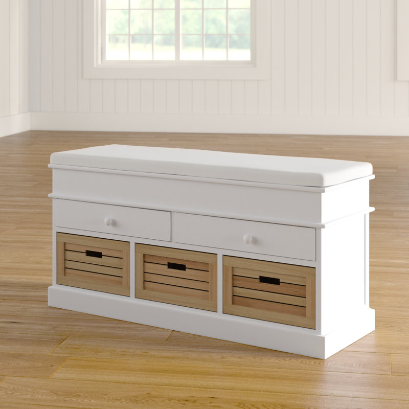 House of Hampton Sitzbank aus Holz mit Stauraum & Bewertungen | Wayfair.de